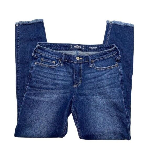 HOLLISTER Low Rise Super Skinny‎ Vintage Stretch Embroidered Flower Jeans 7 - Picture 1 of 10